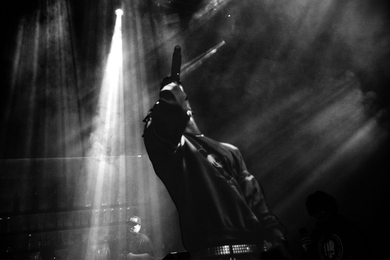 HARLEM on The Mayan stage with the crowd in front of him
